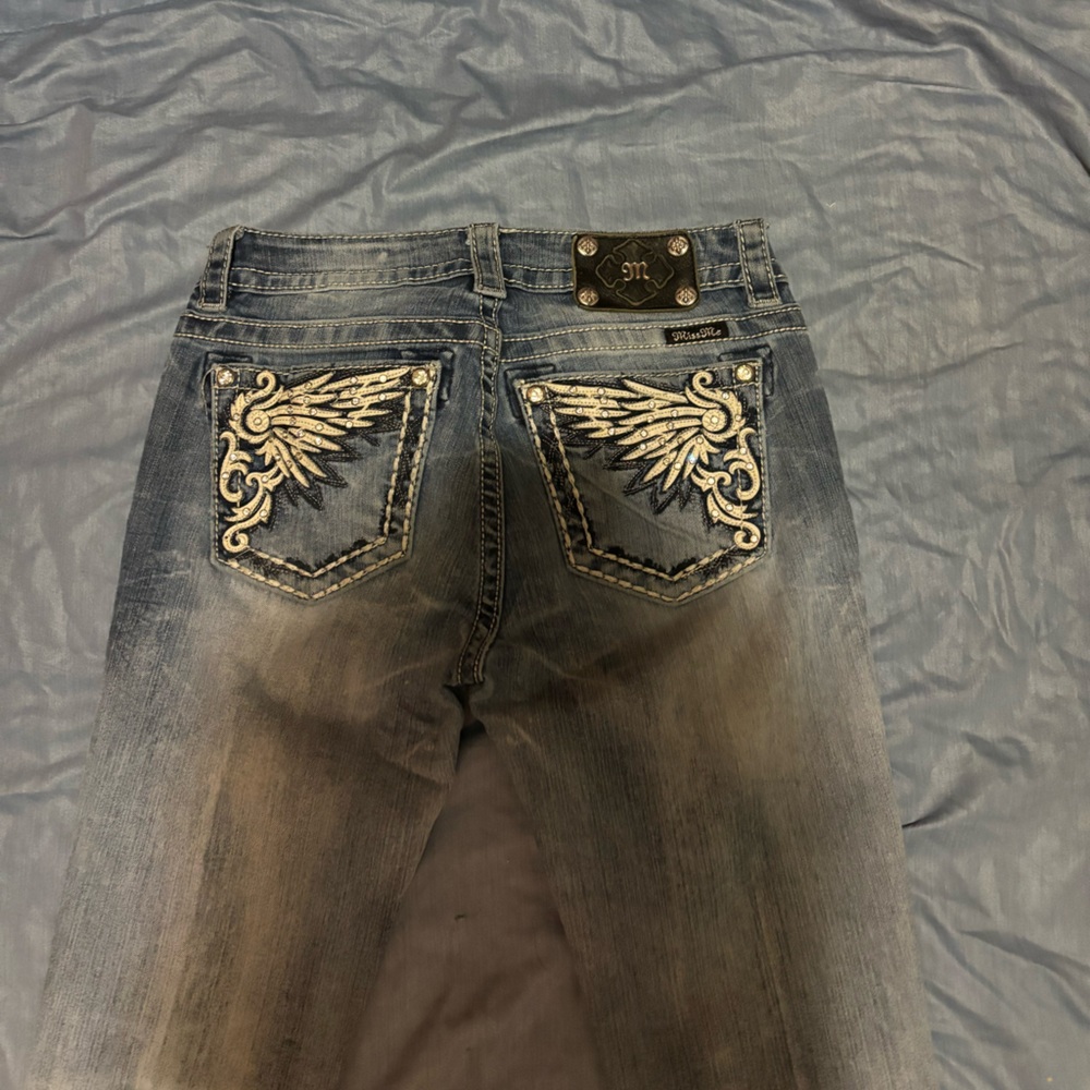 Miss me jeans size 27 inseam 34. These have a great look. - Picture 2 of 4